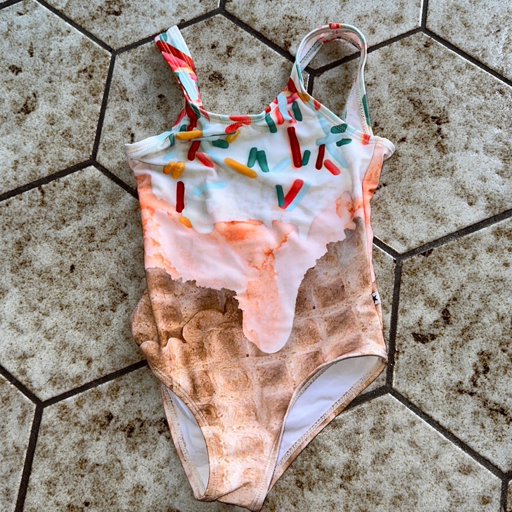 Molo girls one piece bathing suit